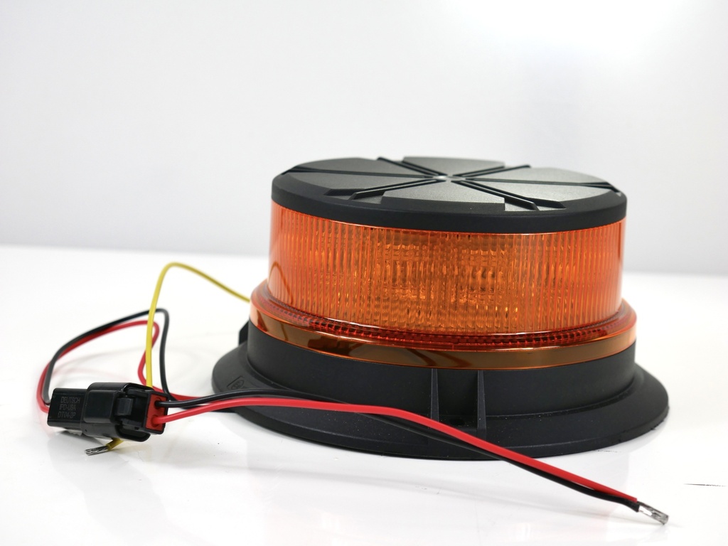 LED Beacon Amber Bolt On- Flashing Rotating