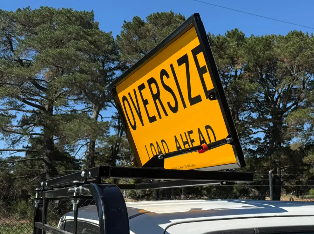 Oversize Load Ahead OVER CAB - Black